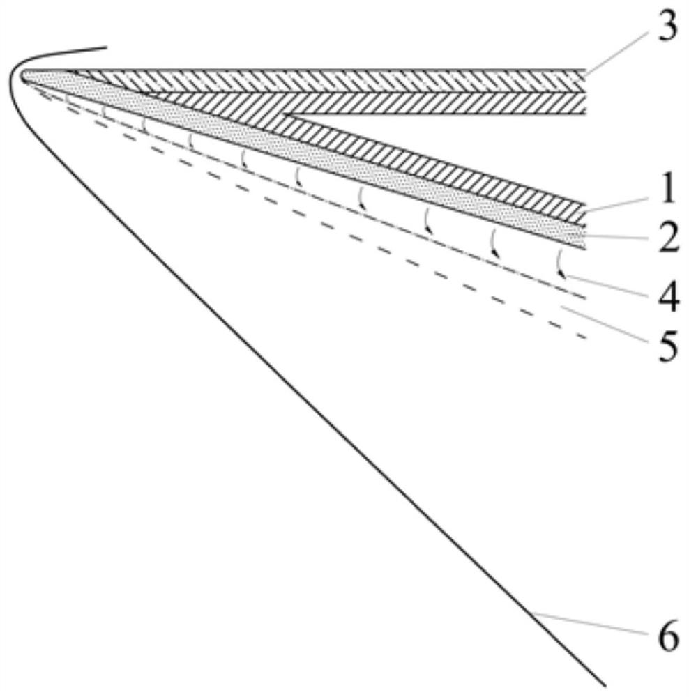 Hypersonic aircraft thermal structure scheme capable of improving aerodynamic efficiency