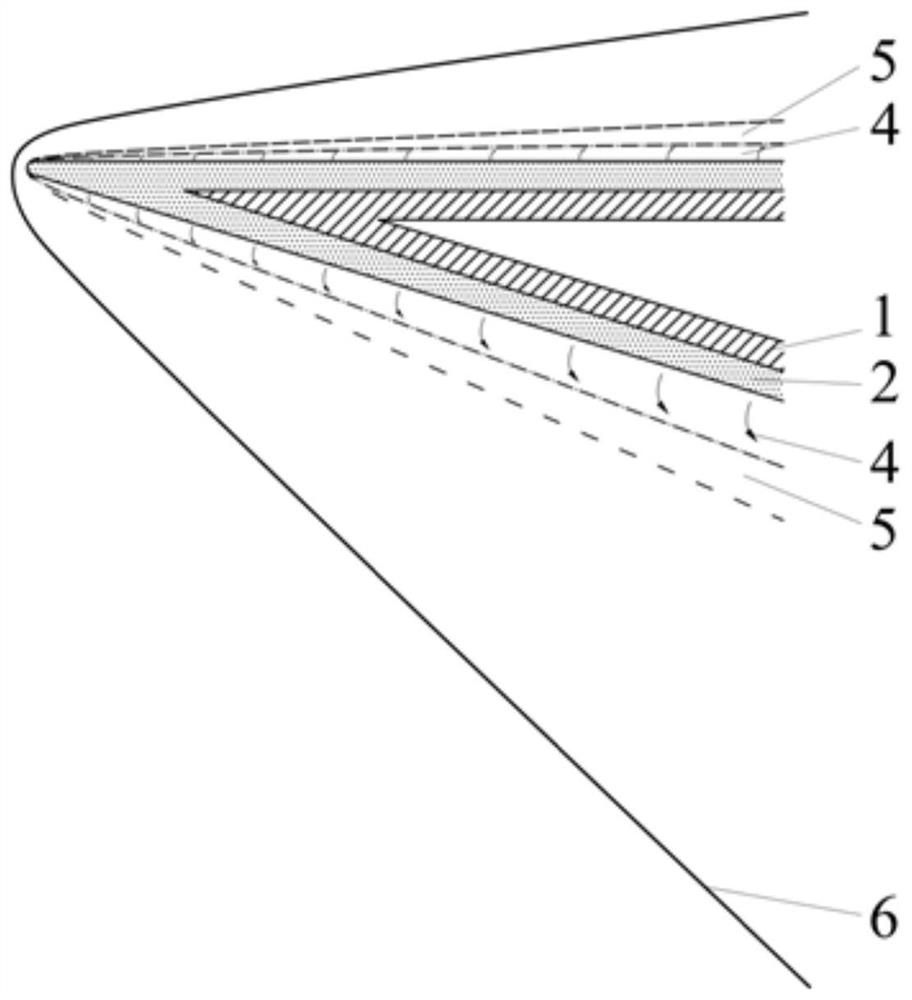 Hypersonic aircraft thermal structure scheme capable of improving aerodynamic efficiency