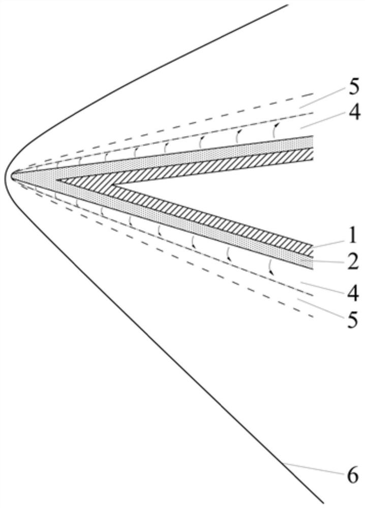 Hypersonic aircraft thermal structure scheme capable of improving aerodynamic efficiency