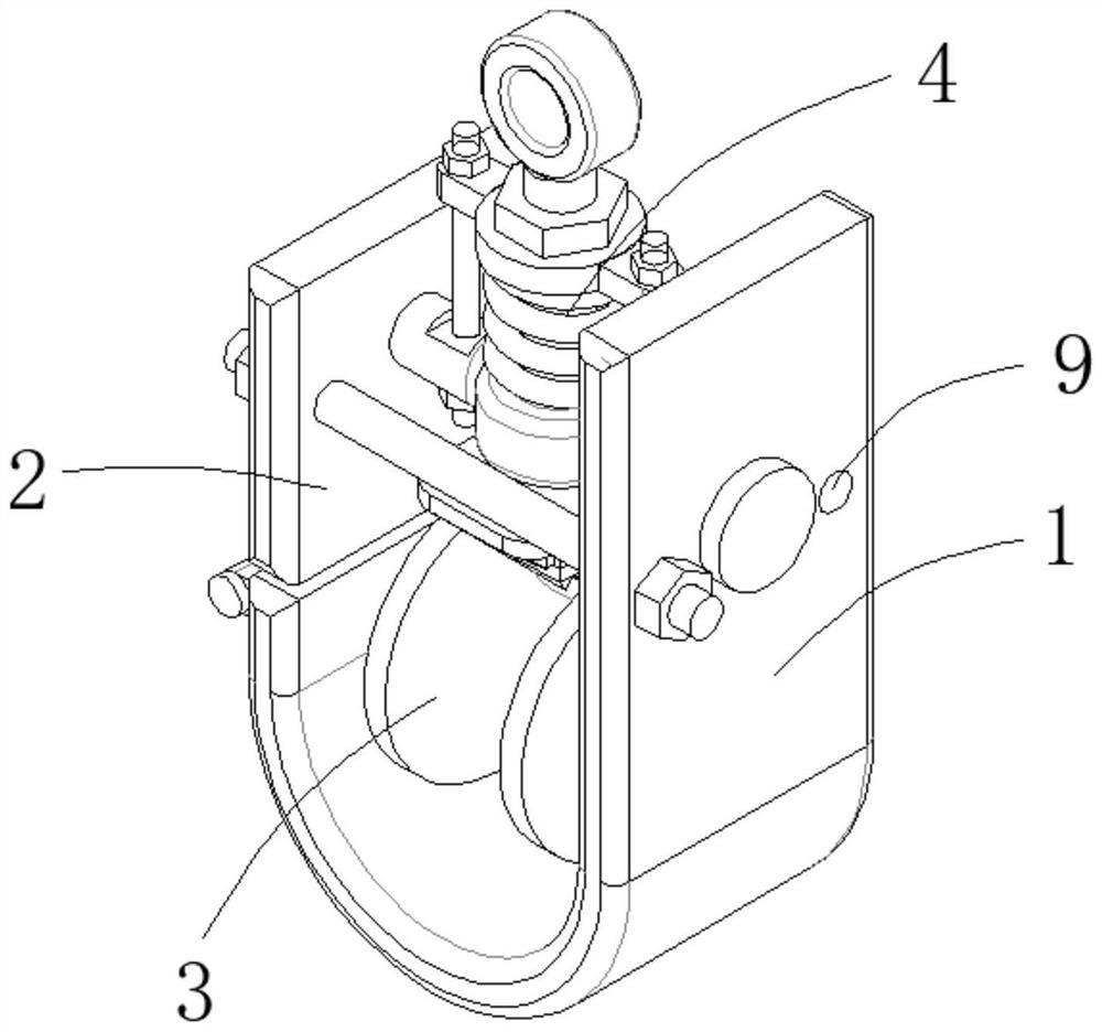 Anti-skid safety auxiliary device for laying coal cutter cable on large-dip-angle fully mechanized coal mining