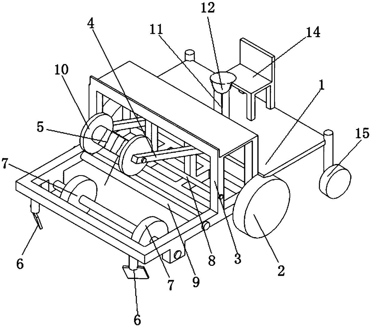 Transplanting and drip irrigation-integrated machine for selenium-contained watermelons