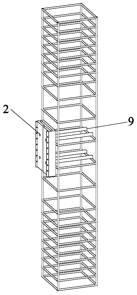 Fabricated concrete self-resetting beam-column joint connecting structure and assembling method