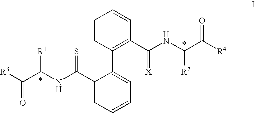 Biphenyl derived thiamides as calpain inhibitors
