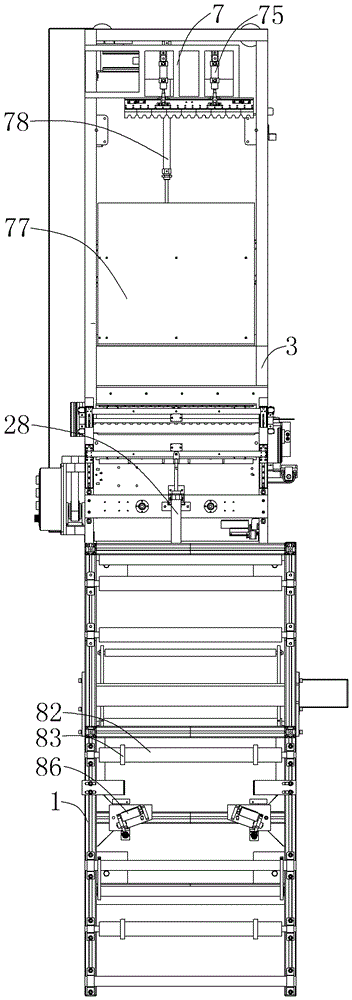 A fully automatic feeding device for conveying towel belts