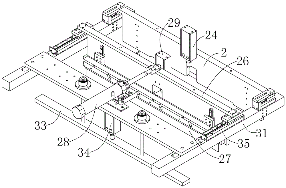 A fully automatic feeding device for conveying towel belts