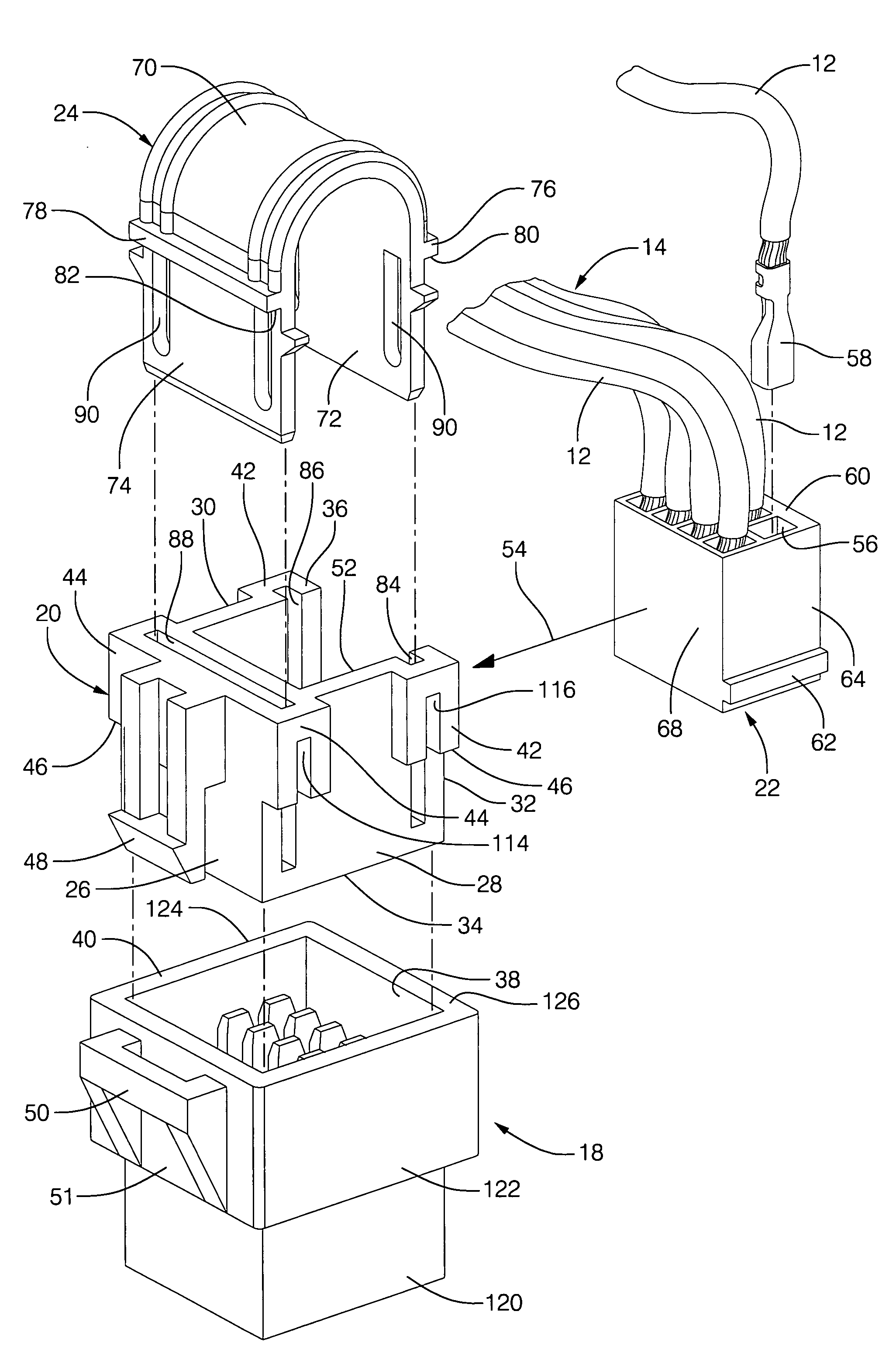 Electrical connector with integrated terminal position assurance and wire cover