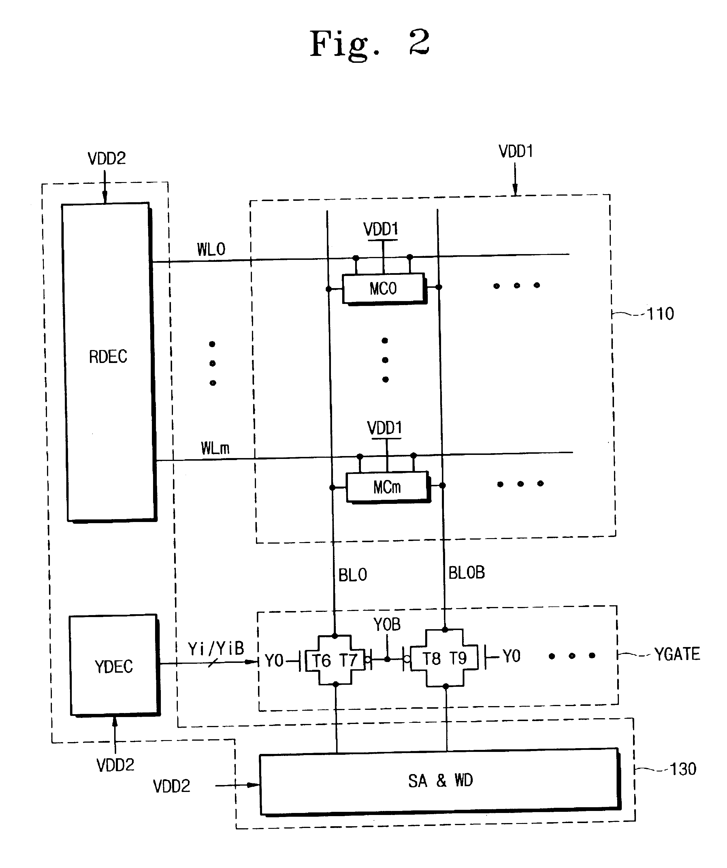 Semiconductor memory device with internal voltage generators for testing a memory array and peripheral circuits