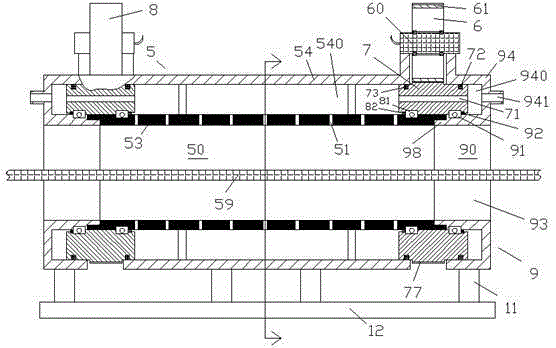 Tea drying device capable of being hydraulically driven to lift