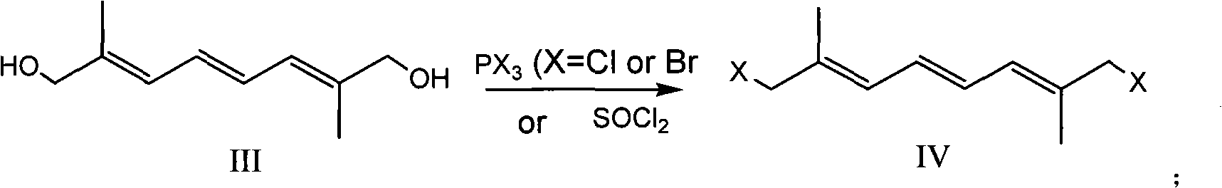 Preparation method of 2,7-dimethyl-2,4,6-octa-triene-1,8-diethylester biphosphonate