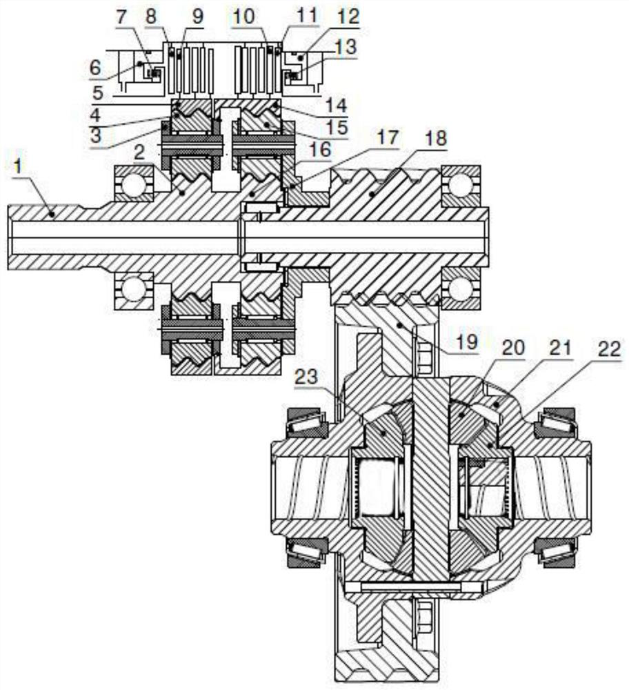 A two-speed gearbox with Simpson planetary gear structure and power transmission logic