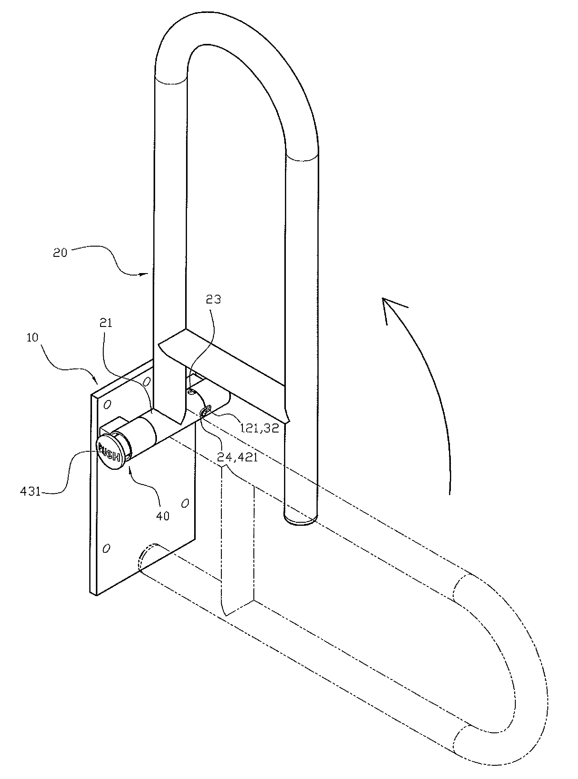 Foldable safety handrail assembly