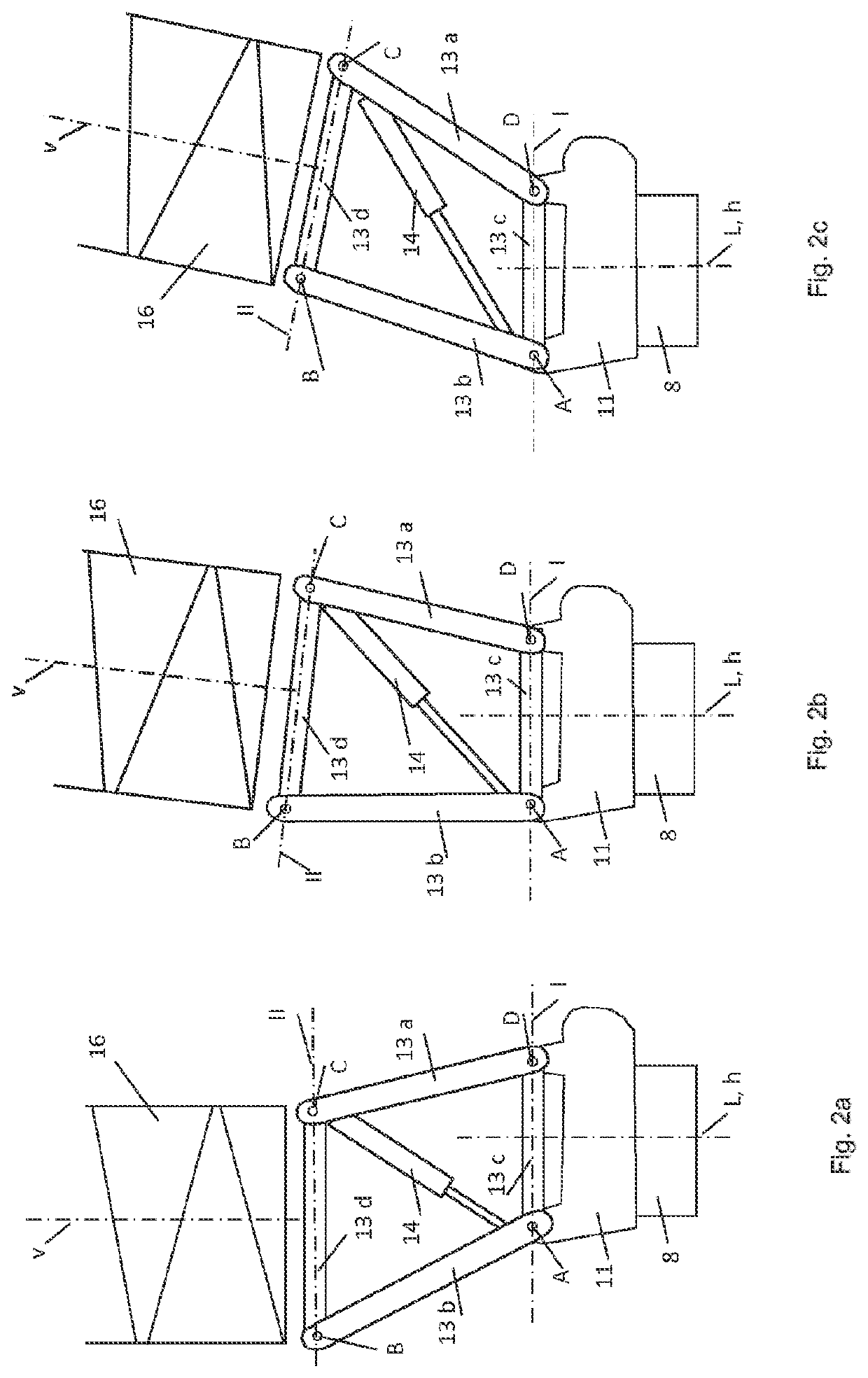 Vehicle crane comprising a movable adapter between the main boom and the main boom extension