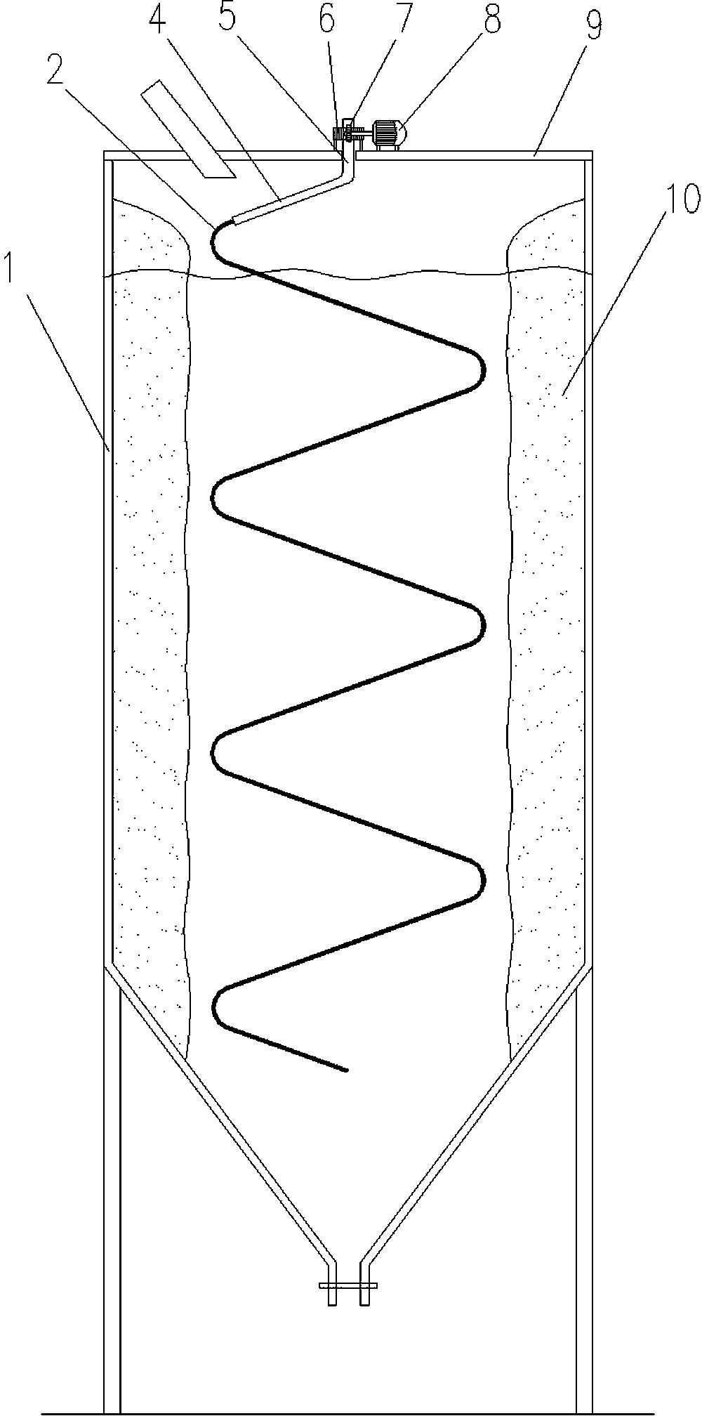 Method for clearing material lumps on cylinder wall of cylinder warehouse