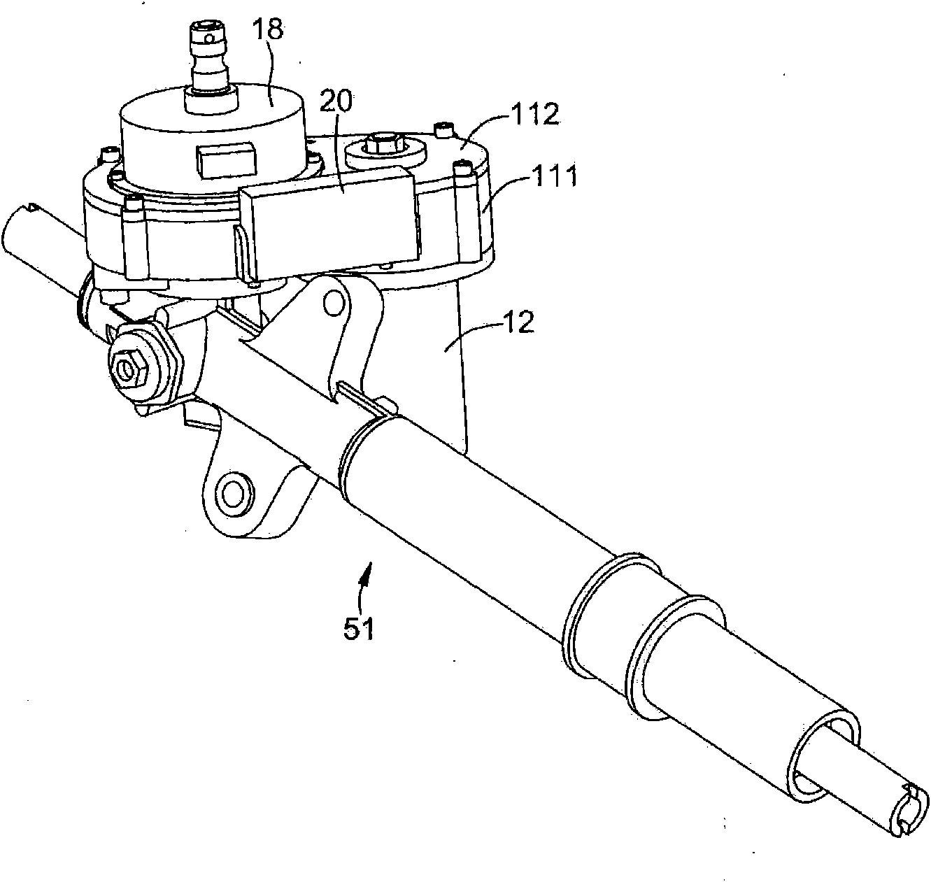 Electric auxiliary steering module