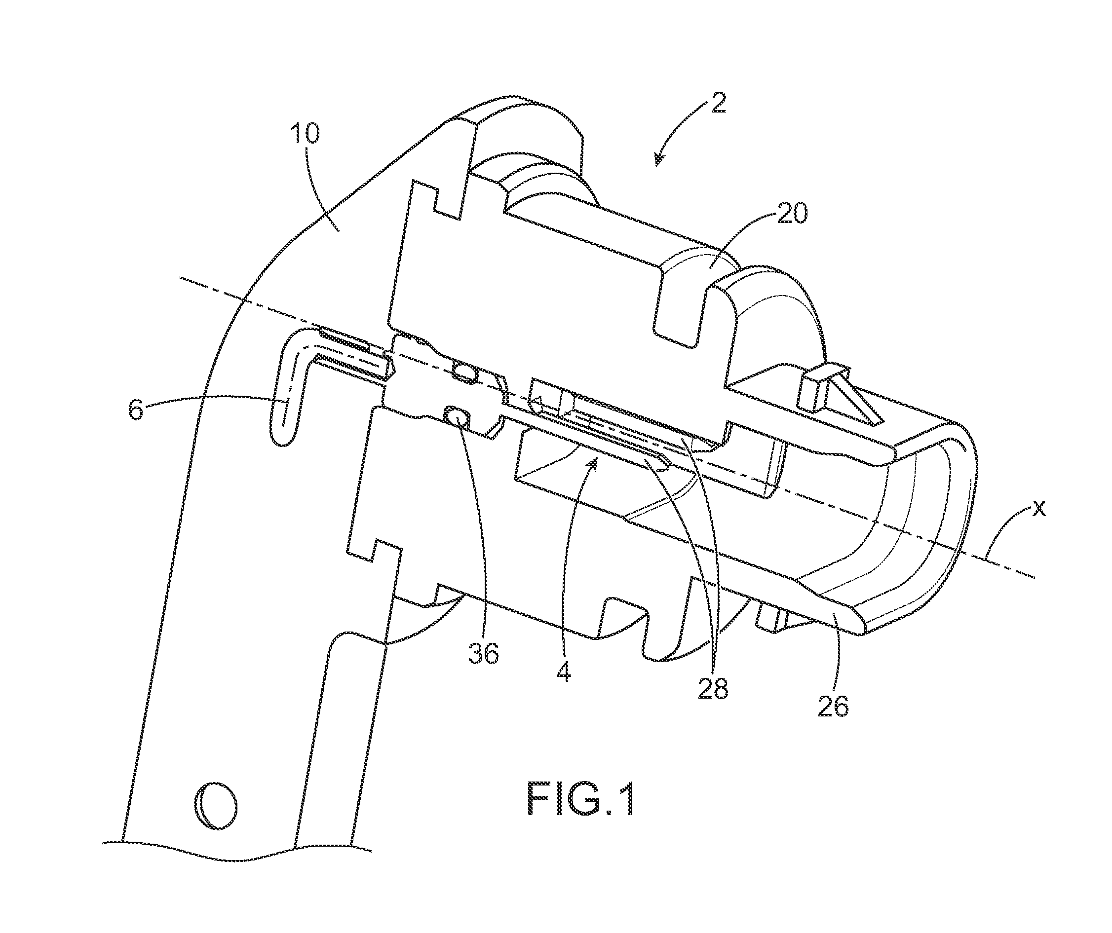 Device for producing a sealed electrical connection through a wall
