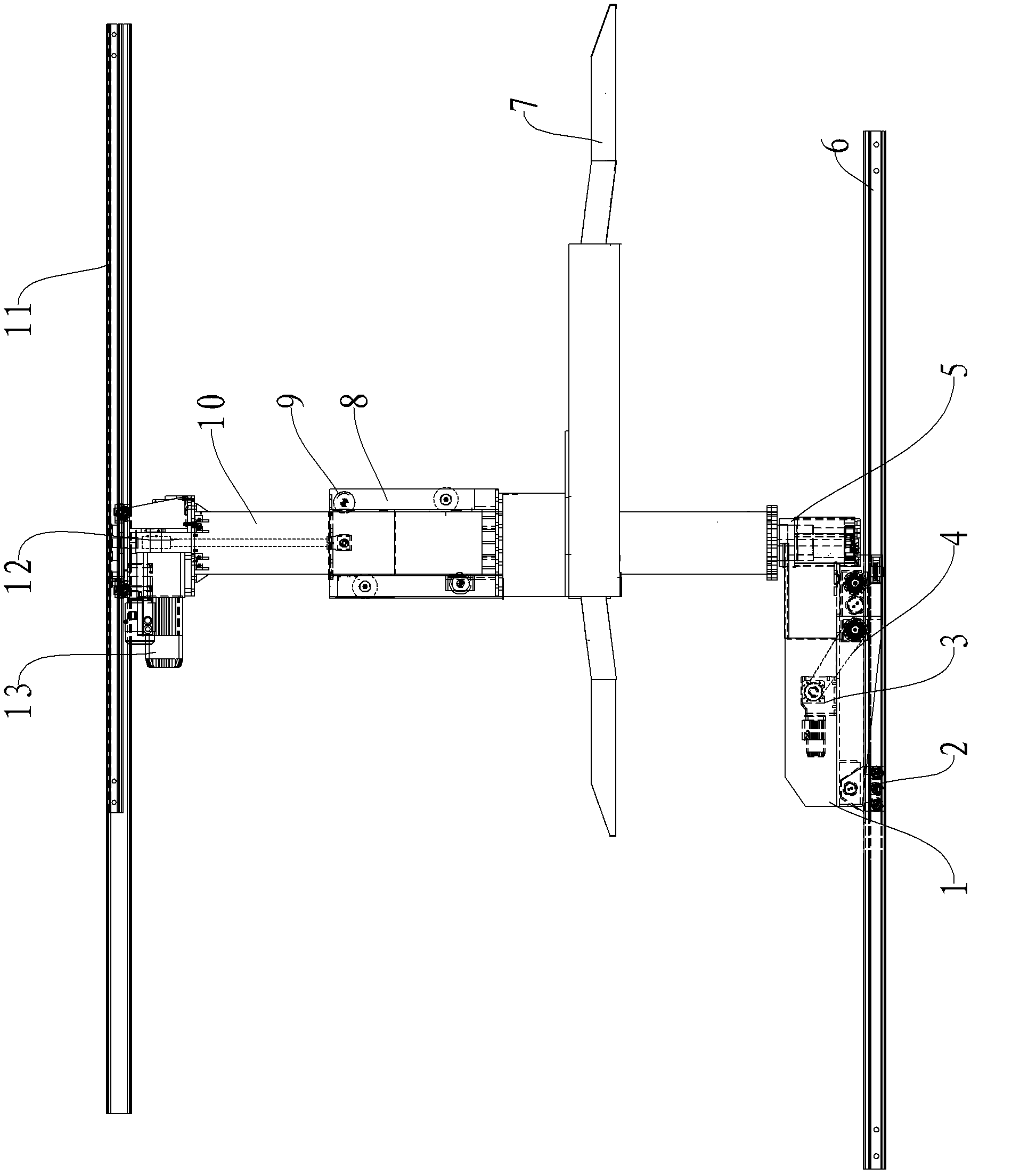 Air-ground rail type lifting rotary-moving two-layer three-dimensional parking device