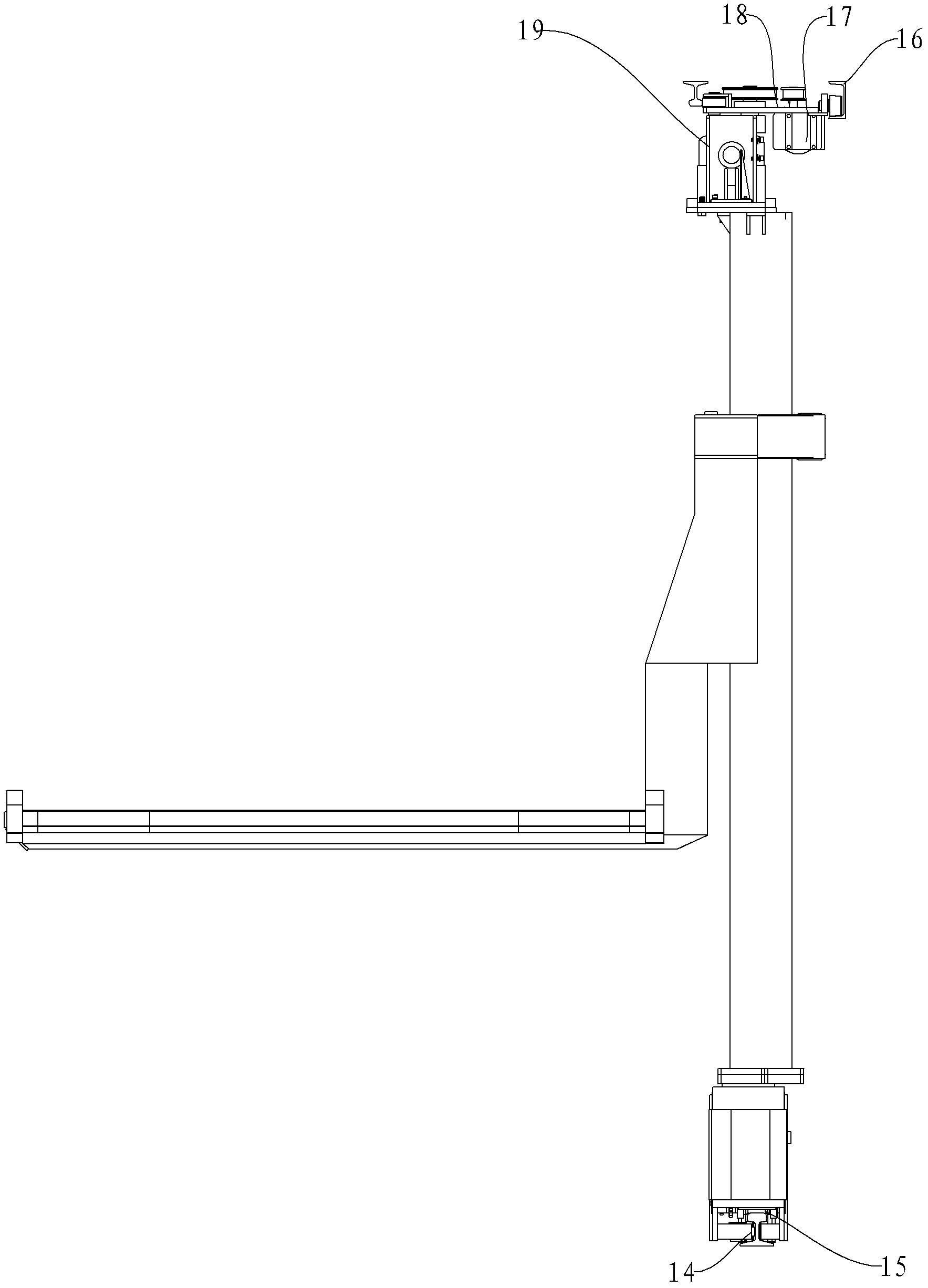 Air-ground rail type lifting rotary-moving two-layer three-dimensional parking device