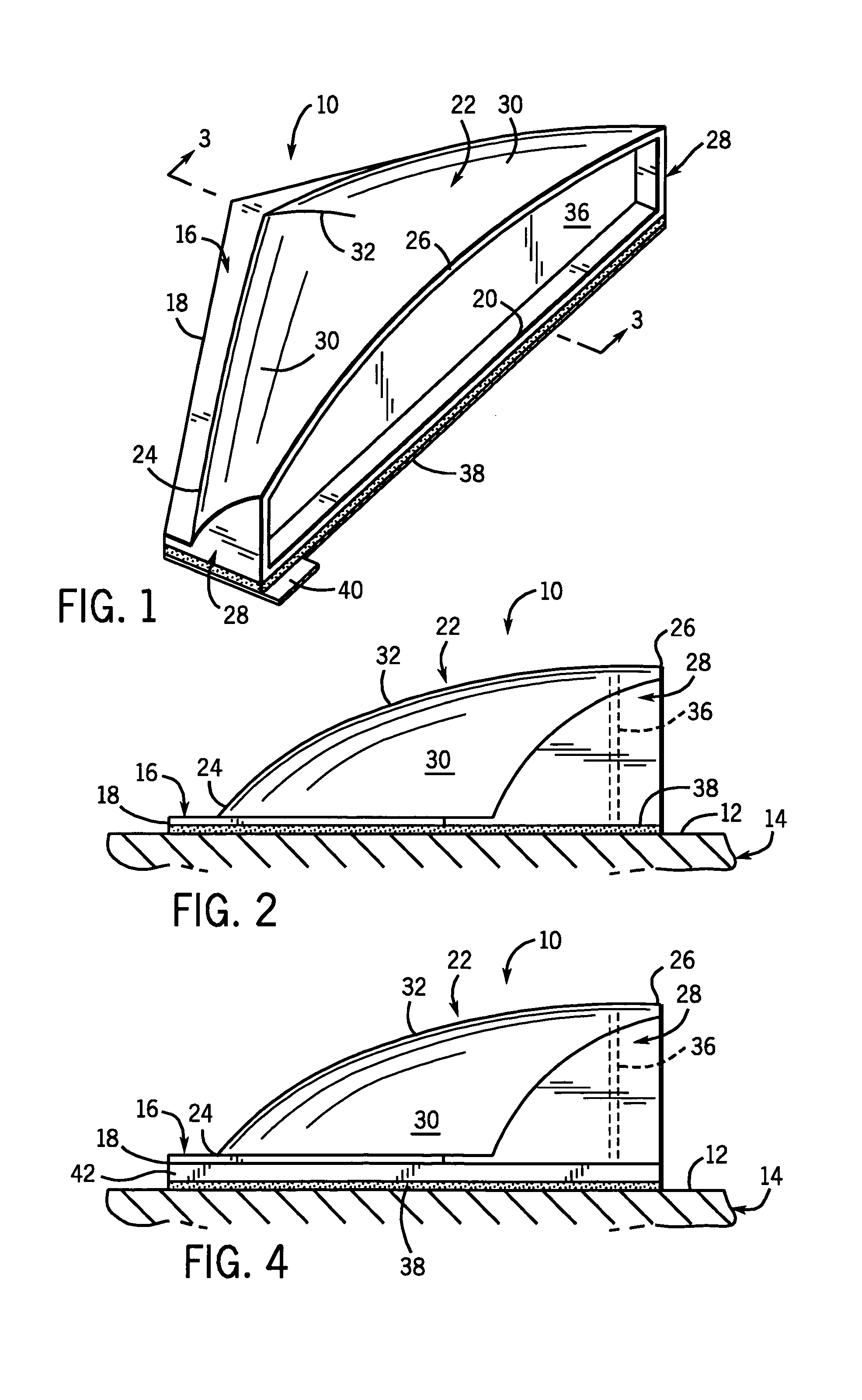 Dynamic surface element for bodies moving through a fluid