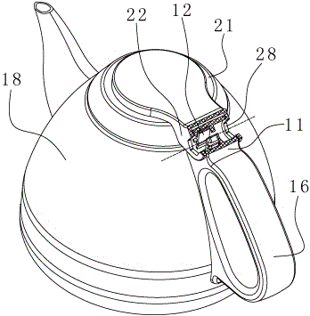 Electric kettle and flip connecting device thereof