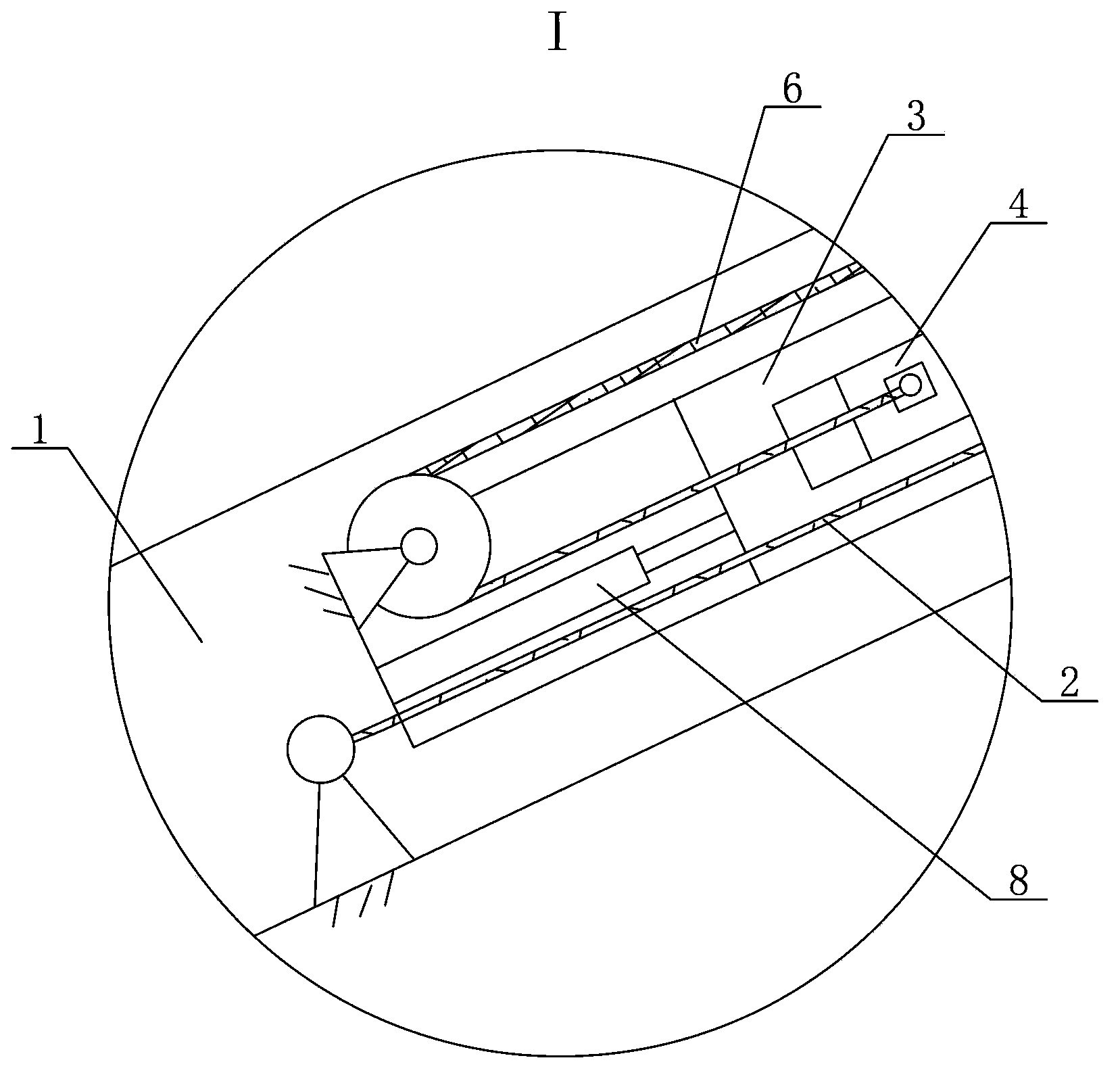Telescopic operating arm of high-altitude operation car and hydraulic circuit of telescopic operating arm