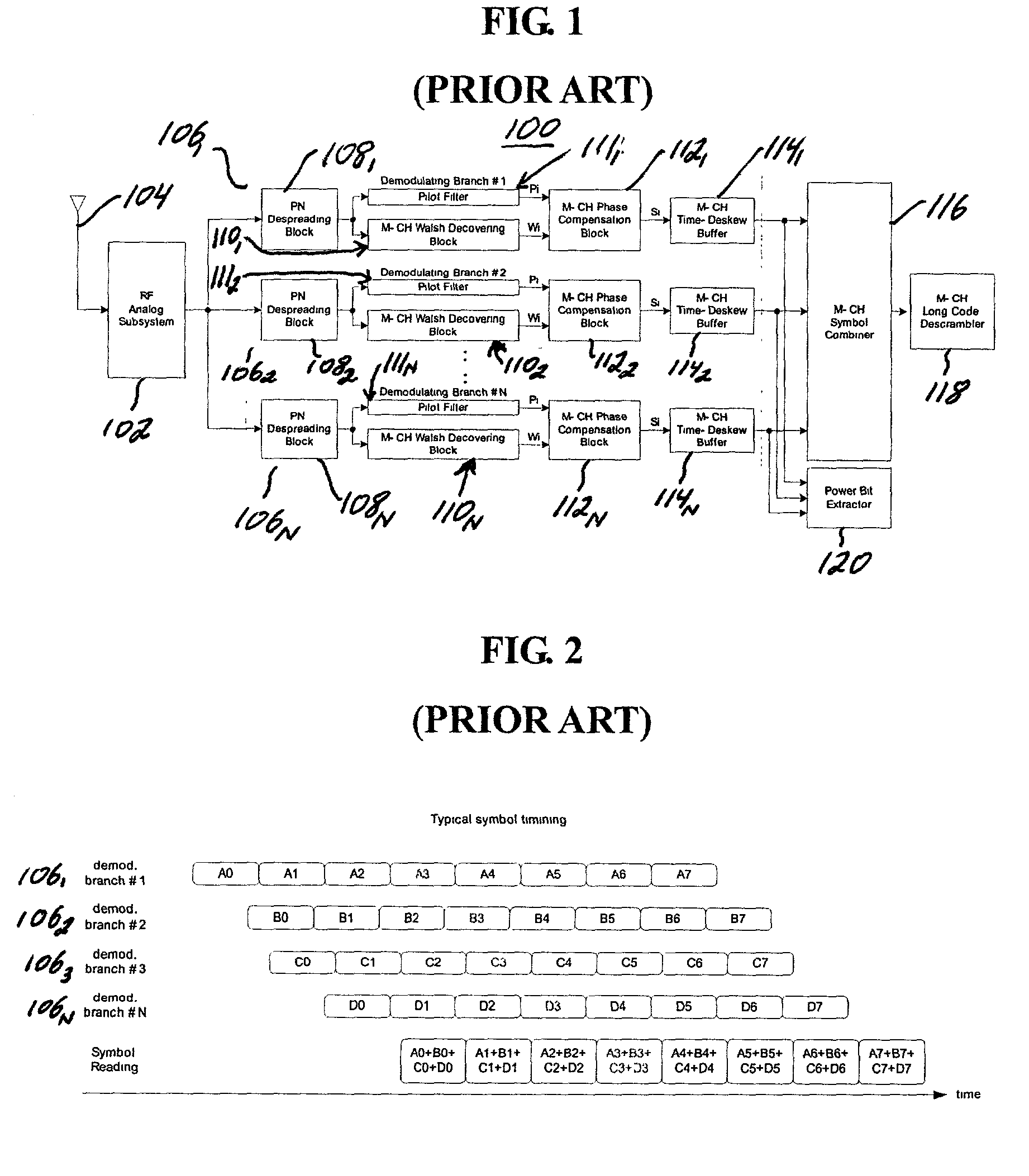 Method and system for resource sharing between demodulating paths of a rake receiver