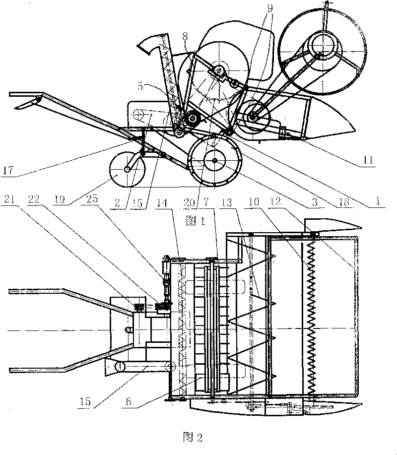 Miniature rapid-assembly paddy and drought dual-purpose rice and wheat harvester