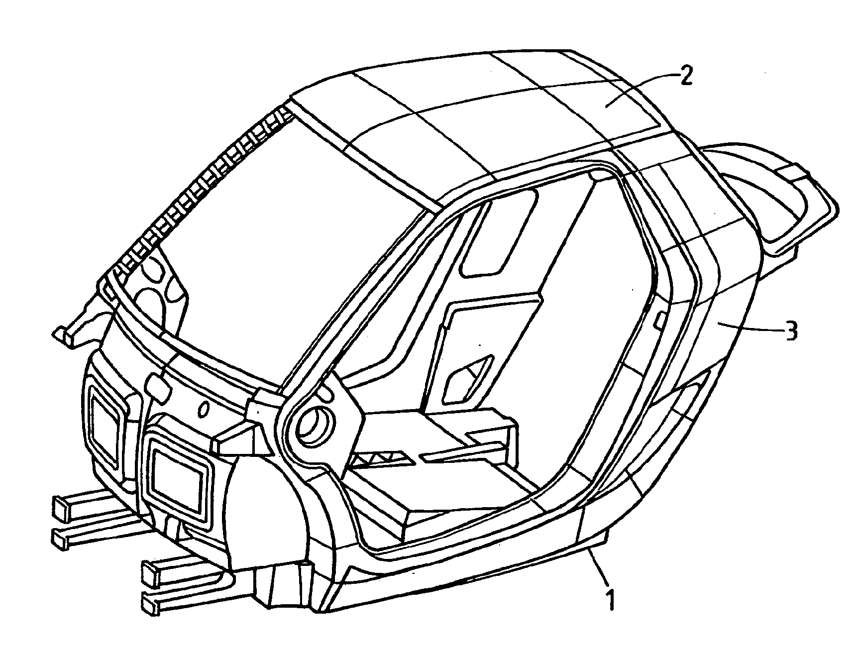 Motor vehicle body for light weight construction