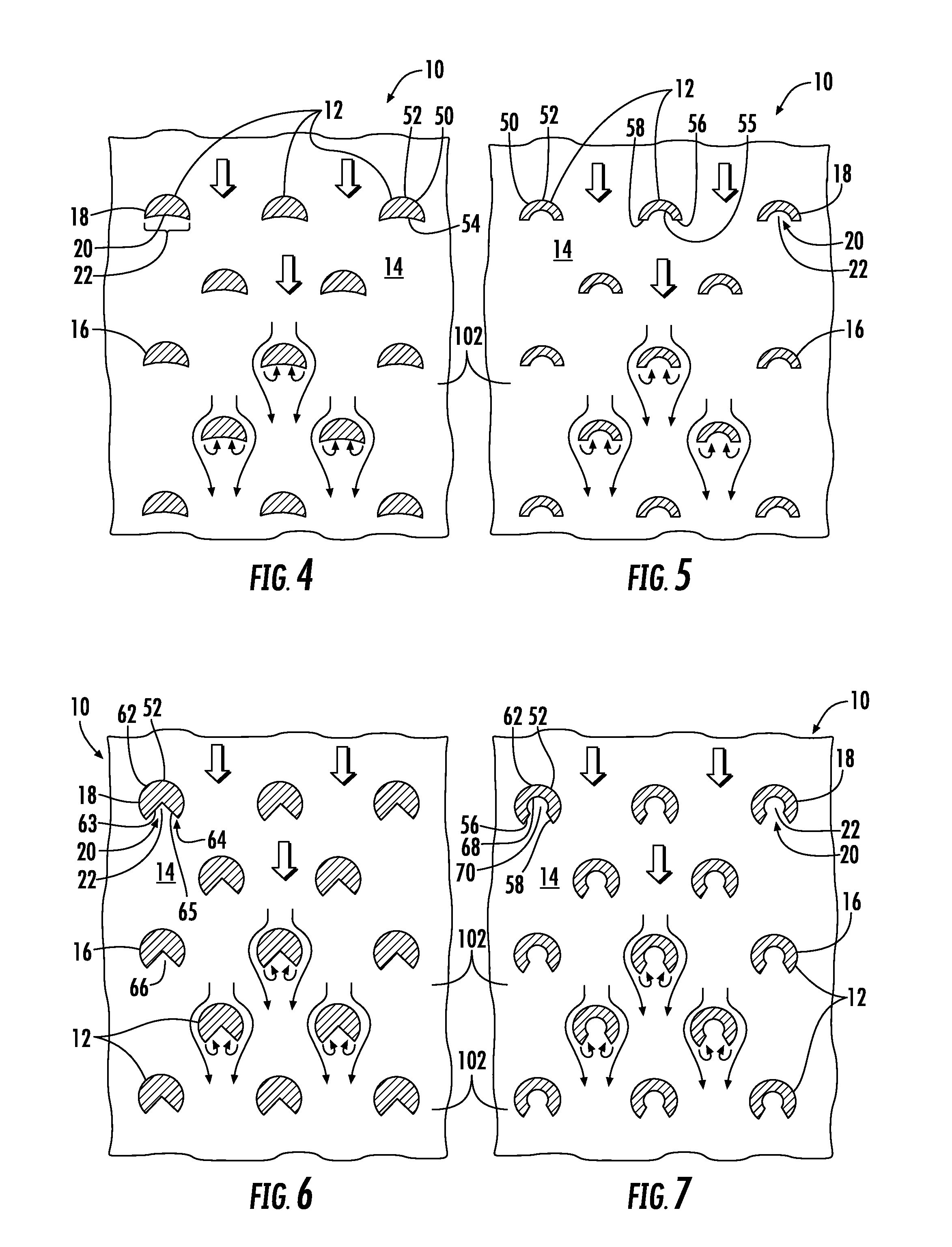 Cooling system having reduced mass pin fins for components in a gas turbine engine