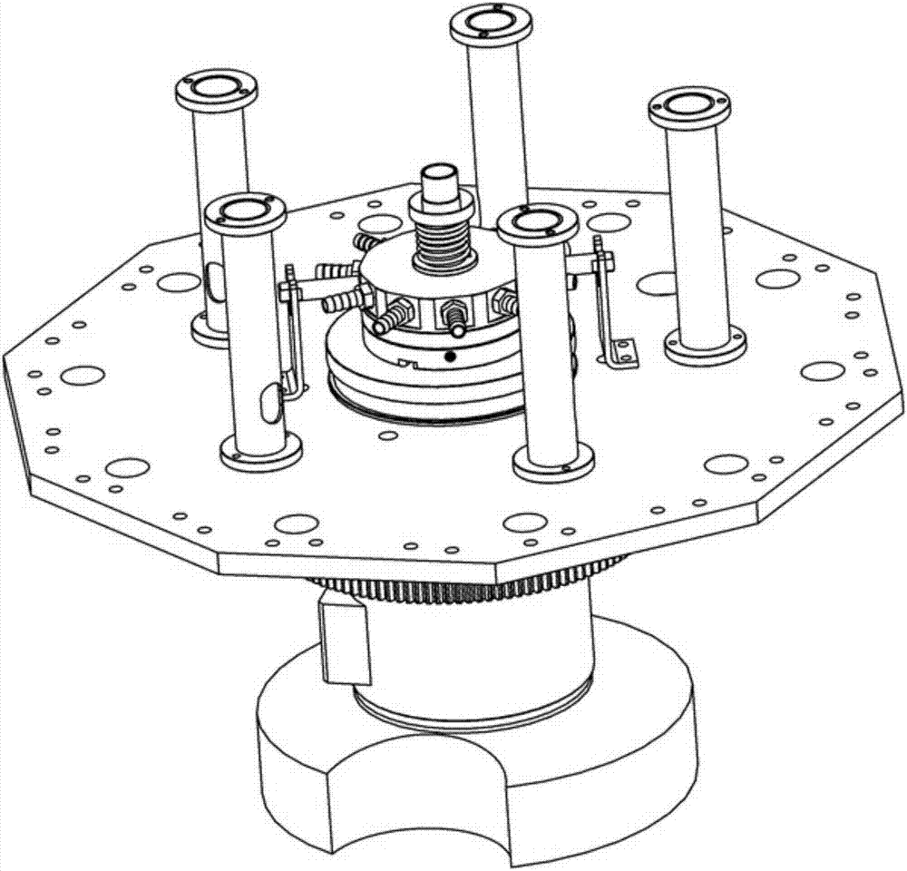 Food packing machine vacuum chamber mounting assembly