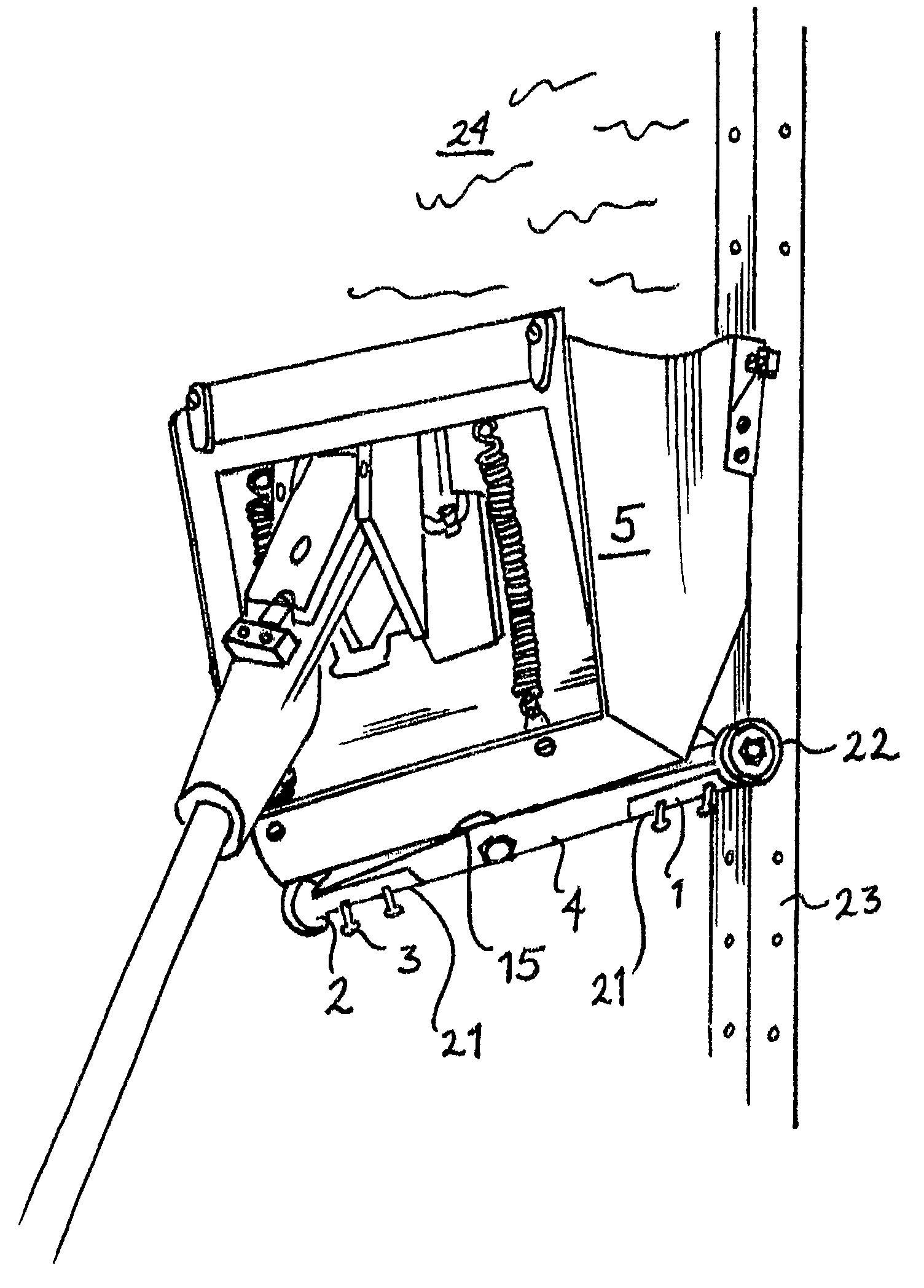 Axle guide assembly for drywall coating box