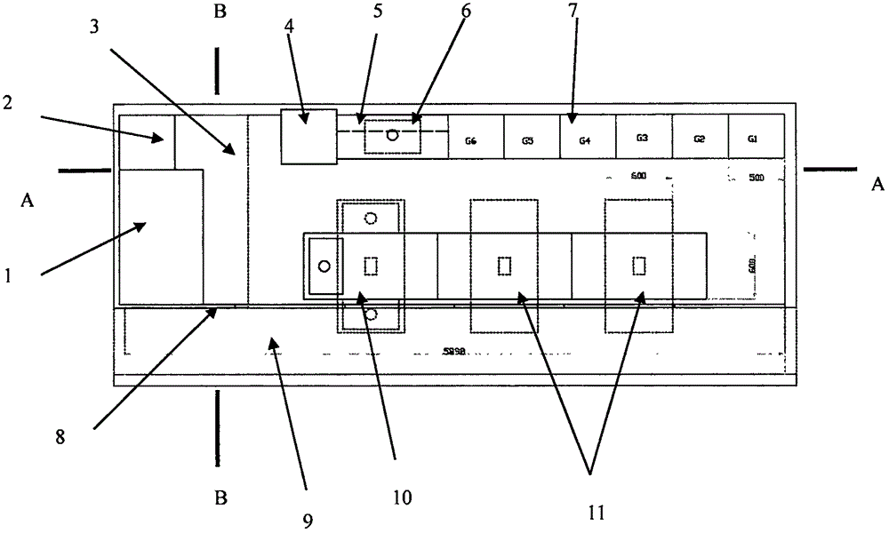 Analysis and detection basic-equipment laboratory building module and complete set design method thereof