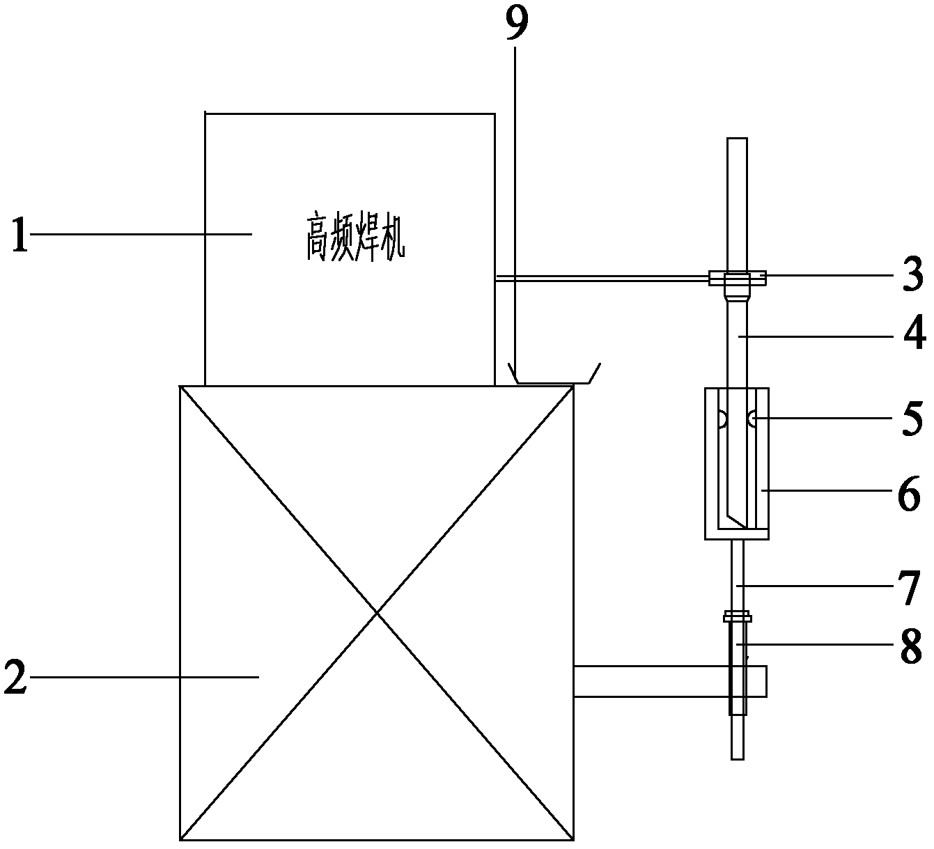 High-frequency electric heating welding device