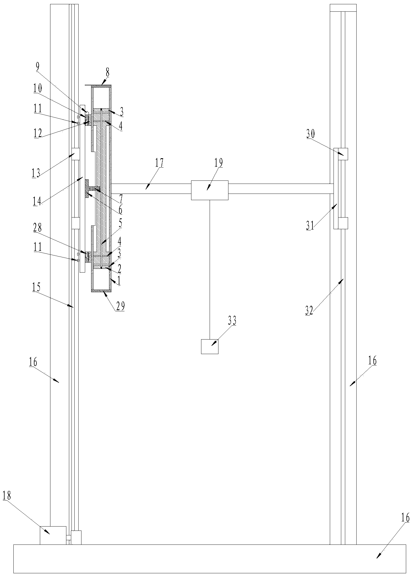 Two-dimensional constant force following hanging device
