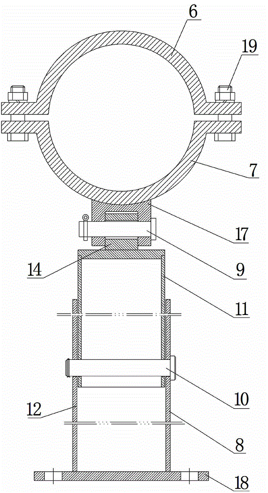 Novel supporting device for gas drilling sand draining pipe
