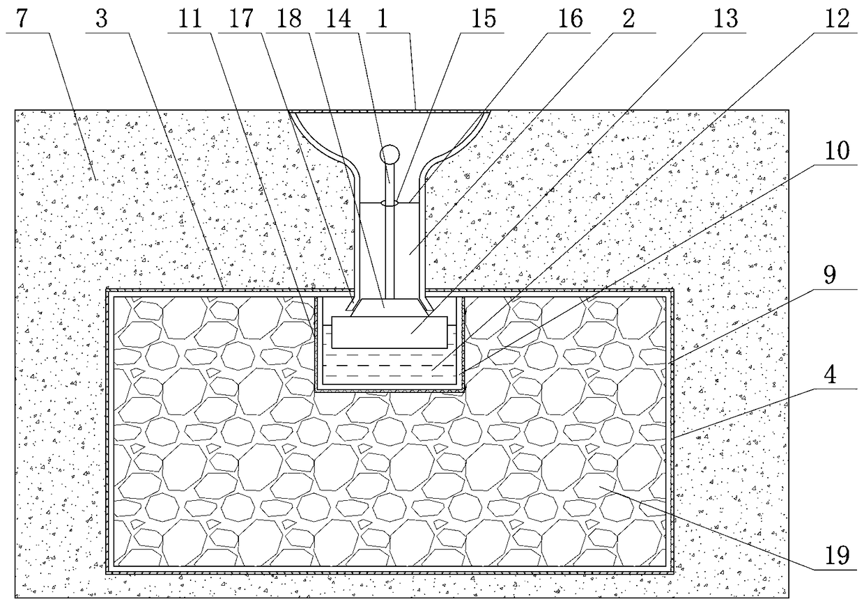 Impounding and water-retaining device for slope surface in hilly region