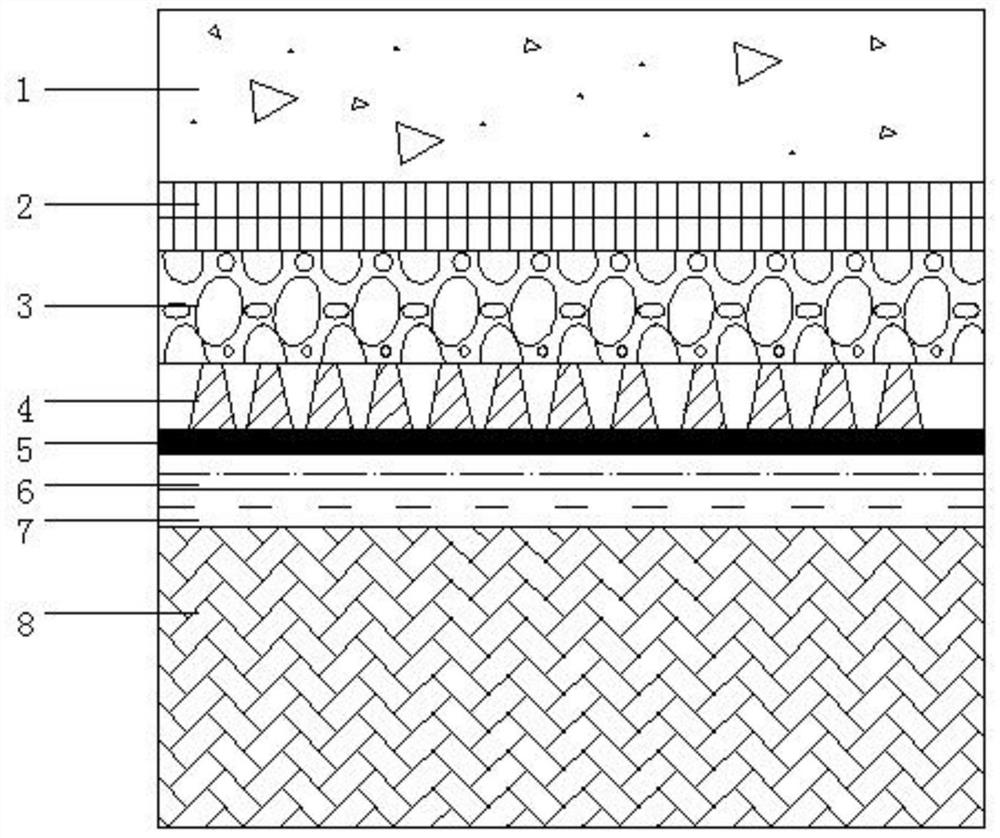 Landfill reservoir area anti-seepage system capable of protecting geomembrane and construction method thereof