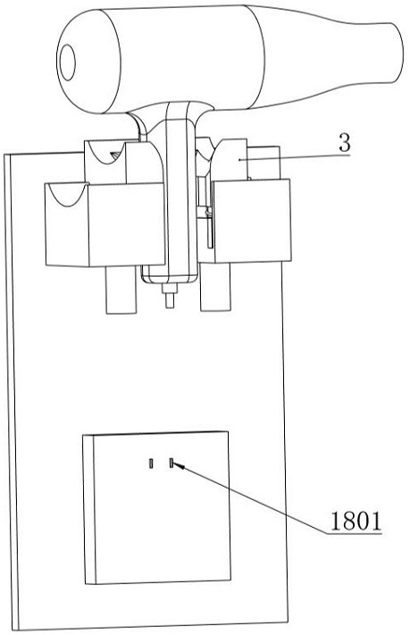 Automatic power-on and power-off electric hair drier bracket