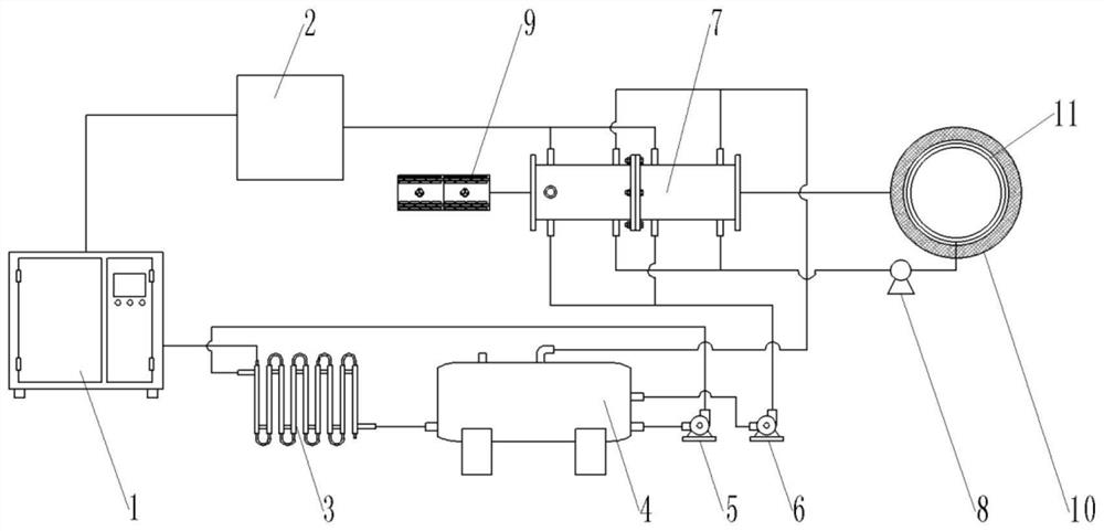 A coal slime water energy-saving heating device