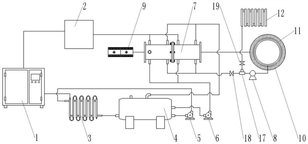 A coal slime water energy-saving heating device