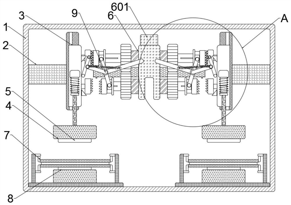 Automatic efficient printing device with good printing effect for textile fabric processing