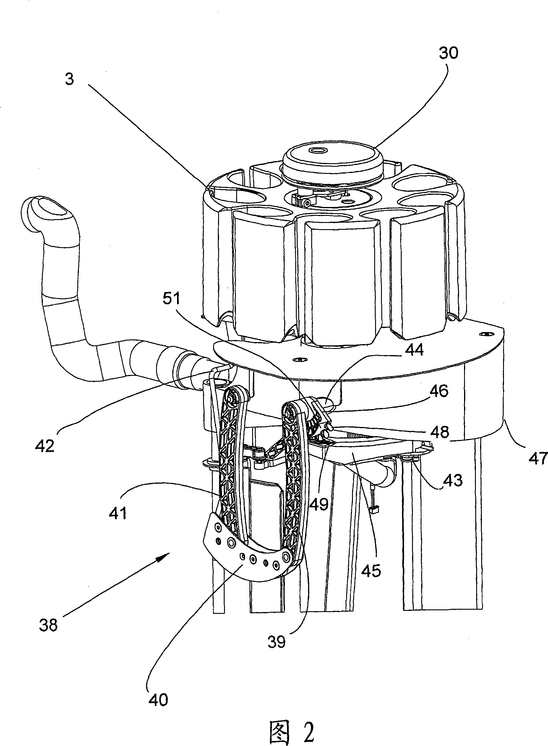 Textile mechanical station for manufacturing across winding reel