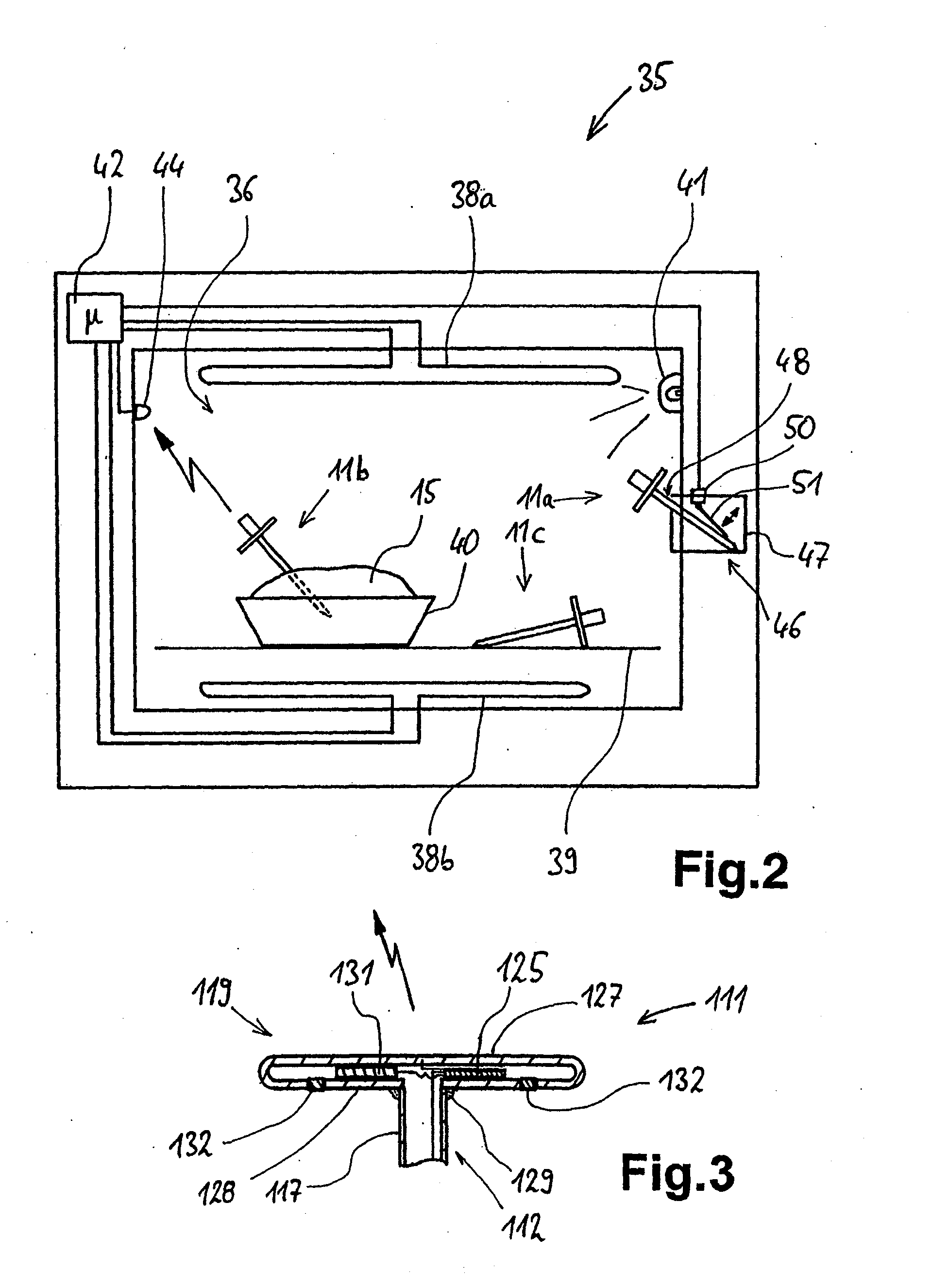 Temperature probe for an oven, oven and method for operating an oven