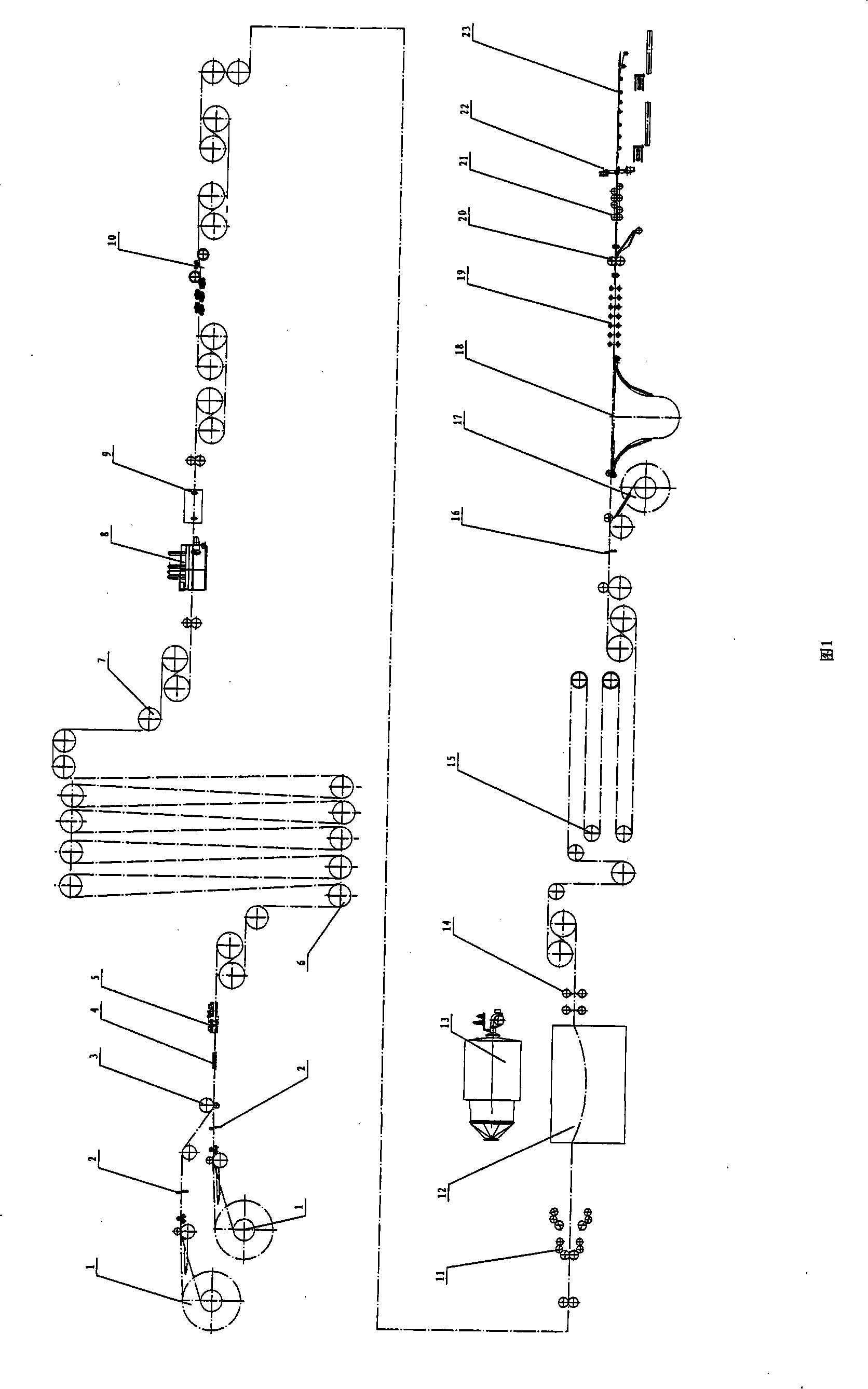 Method and equipment for hot rolled plate colored forming continuous production