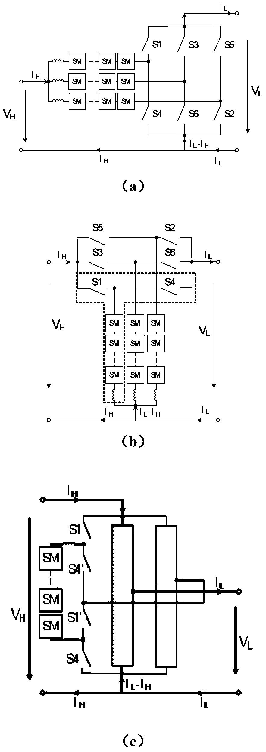 A DC voltage conversion device and its bridge arm control method