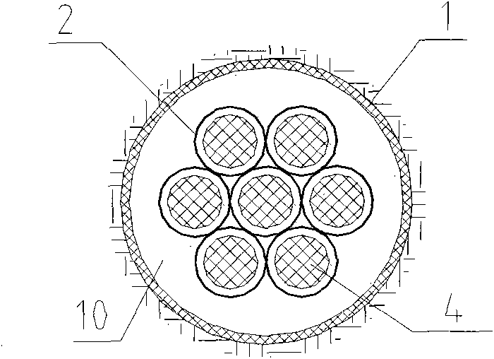 Group burial deep well grave with built-in bundling plastic pipe and building method thereof