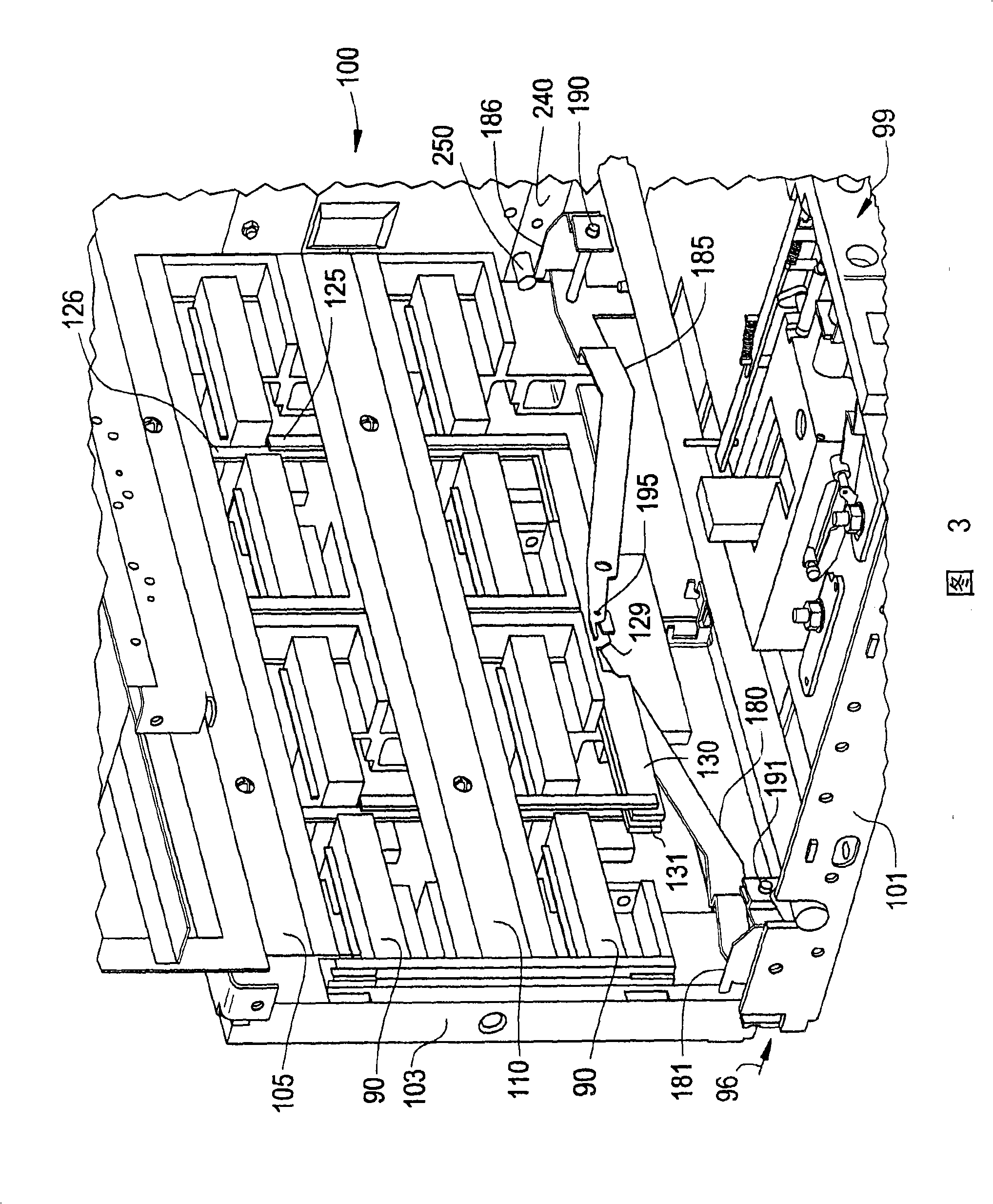 Baffle plate locking system for extraction type circuit breaker and assembling method thereof