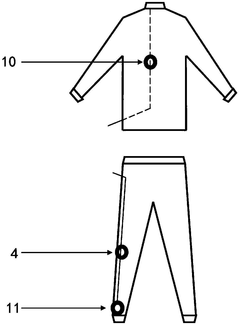 Acupoint stimulation clothing with laser stimulation acupoint combination and running method thereof