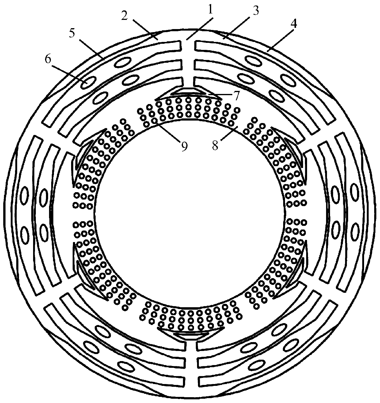 A fishbone-like dry gas seal structure
