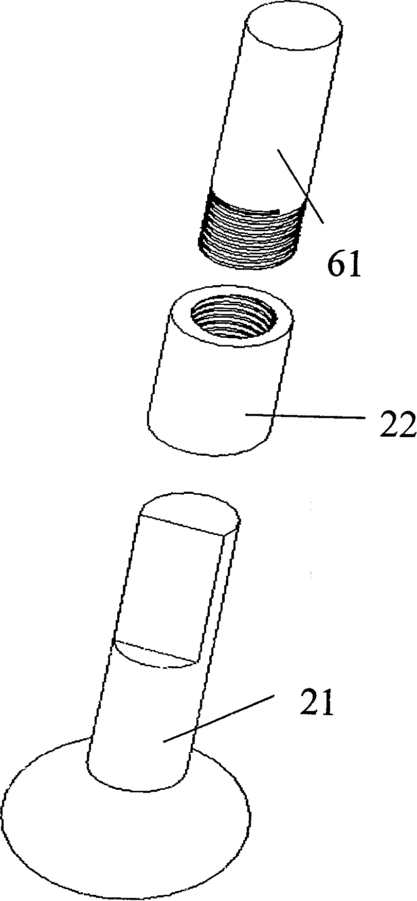 Microwave sulphur lamp bulb connection structure