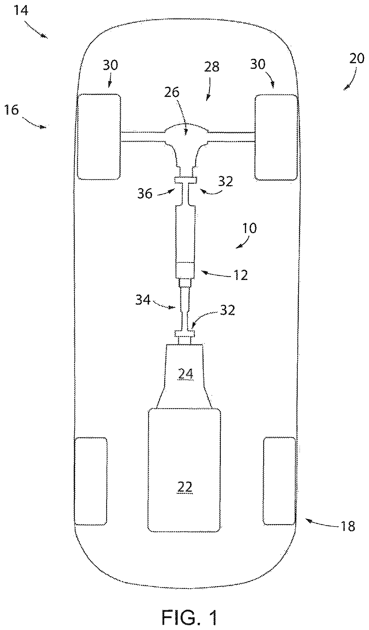 Composite vehicle driveshaft with crash collapse system